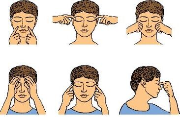 massagem para restaurar a visão